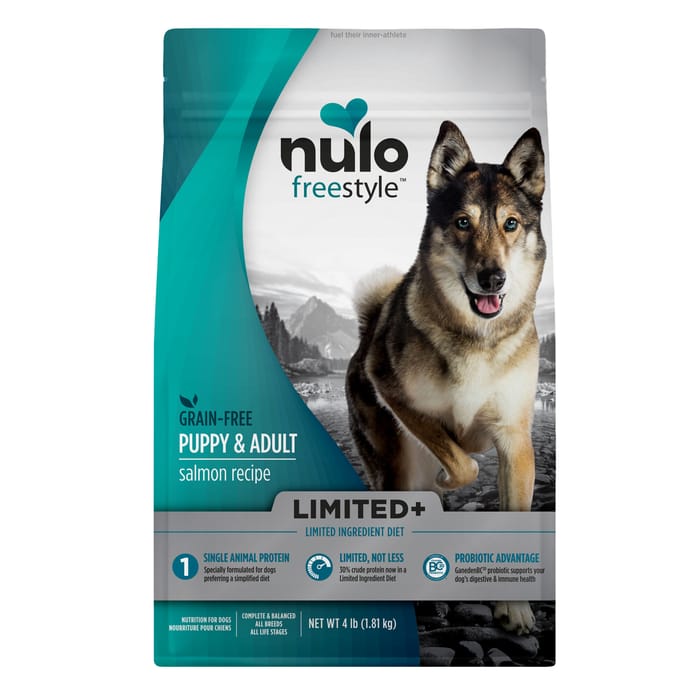 Nulo FreeStyle Limited+ Puppy & Adult Grain-Free Salmon Dry Dog Food 4 lb Bag product detail number 1.0