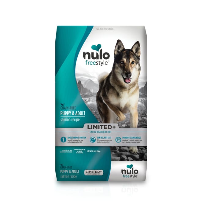 Nulo FreeStyle Limited+ Puppy & Adult Grain-Free Salmon Dry Dog Food 10 lb Bag product detail number 1.0