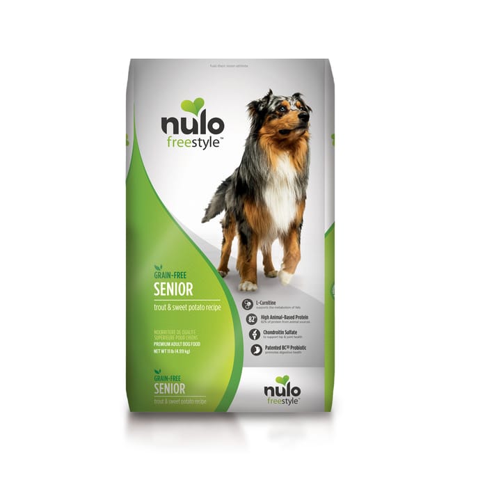 Nulo FreeStyle Senior Grain-Free Trout & Sweet Potato Dry Dog Food 11 lb Bag product detail number 1.0
