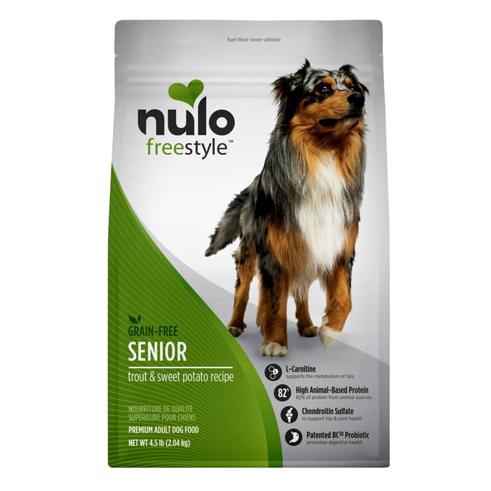 Nulo FreeStyle Senior Grain-Free Trout & Sweet Potato Dry Dog Food 4.5 lb Bag product detail number 1.0