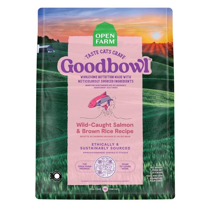 Open Farm Goodbowl Wild-Caught Salmon & Brown Rice Recipe Dry Cat Food 3 lb Bag product detail number 1.0