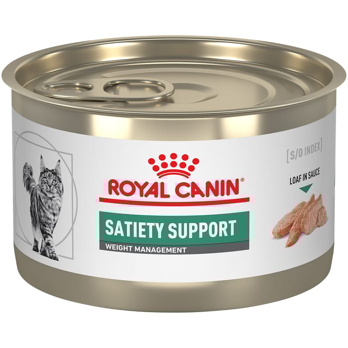 Royal Canin Veterinary Diet Feline Satiety Support Weight Management Loaf in Sauce Wet Cat Food - 5.1 oz Cans - Case of 24 product detail number 1.0