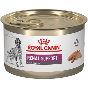 Royal Canin Veterinary Diet Canine Renal Support Early Consult Loaf in Sauce Wet Dog Food - 5.2 oz Cans - Case of 24-product-tile