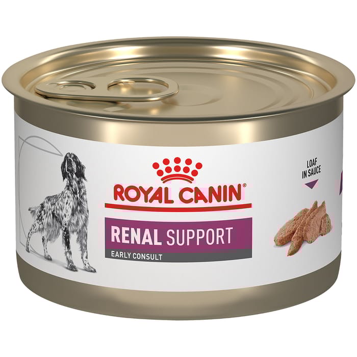 Royal Canin Veterinary Diet Canine Renal Support Early Consult Loaf in Sauce Wet Dog Food - 5.2 oz Cans - Case of 24 product detail number 1.0