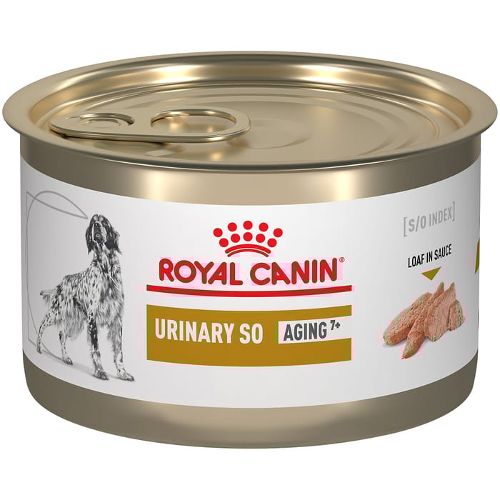 Royal Canin Veterinary Diet Canine Urinary SO Aging 7+ Loaf in Sauce Wet Dog Food - 5.2 oz Cans - Case of 24 product detail number 1.0