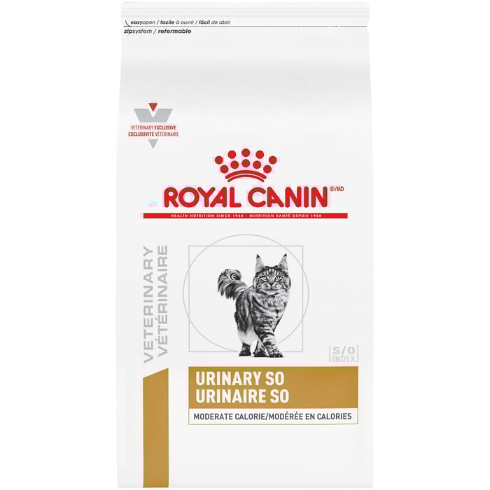 Royal Canin Veterinary Diet Feline Urinary SO Moderate Calorie Dry Cat Food - 3.3 lb Bag product detail number 1.0