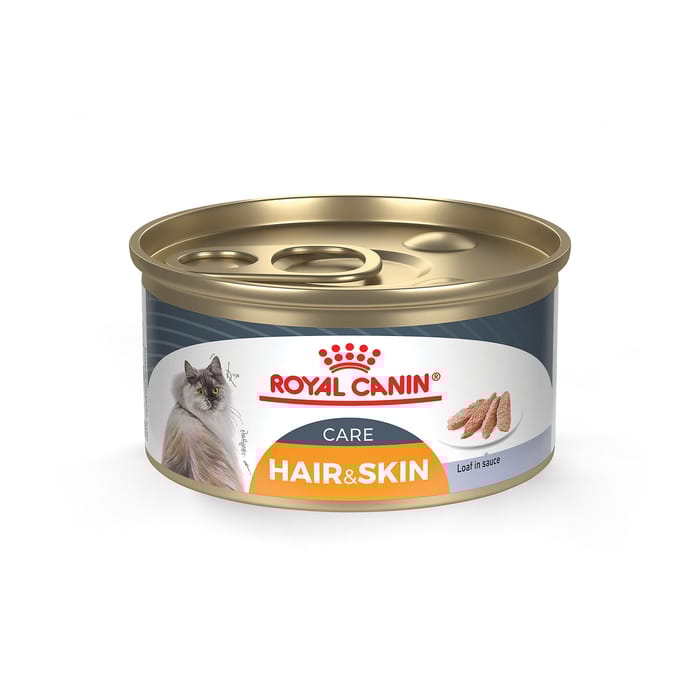 Royal Canin Feline Care Nutrition Hair & Skin Care Loaf In Sauce Adult Wet Cat Food - 3 oz Cans - Case of 24 product detail number 1.0