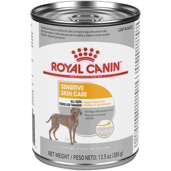 Royal Canin Canine Care Nutrition Sensitive Skin Care Loaf in Sauce Adult Wet Dog Food - 13.5 oz Cans - Case of 12-product-tile