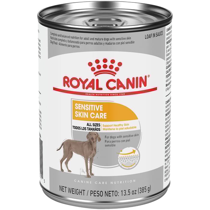Royal Canin Canine Care Nutrition Sensitive Skin Care Loaf in Sauce Adult Wet Dog Food - 13.5 oz Cans - Case of 12 product detail number 1.0