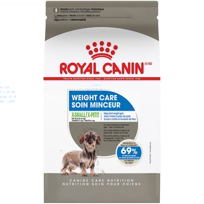 Royal Canin Canine Care Nutrition X-Small Breed Weight Care Adult Dry Dog Food - 2.2 lb Bag product detail number 1.0