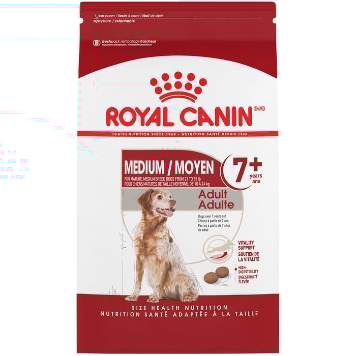 Royal Canin Size Health Nutrition Medium Breed Adult 7+ Dry Dog Food - 30 lb Bag product detail number 1.0