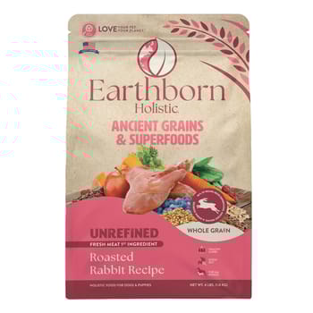 Earthborn Holistic Ancient Grains & Superfoods Unrefined Roasted Rabbit Recipe Dry Dog Food 4 lb Bag-product-tile