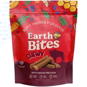 Earthborn Holistic Earth Bites Chewy Bison Protein Grain Free Soft Dog Treats 7 oz Bag-product-tile