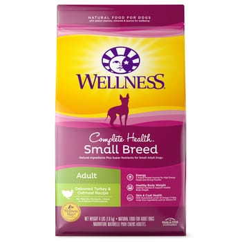 Wellness Complete Health Small Breed Adult Turkey & Oatmeal Recipe Dry Dog Food 4 lb Bag-product-tile