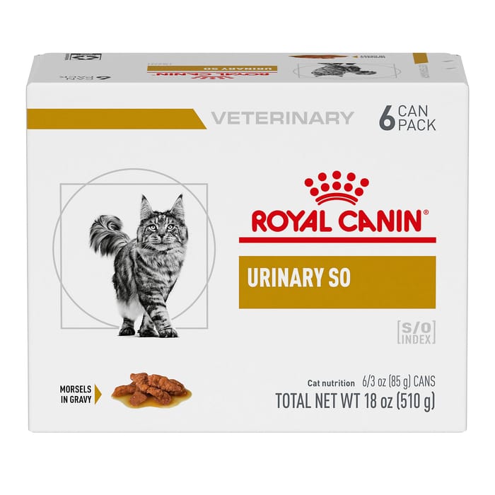 Royal Canin Veterinary Diet Feline Urinary SO Morsels In Gravy Wet Cat Food - 3 oz Cans - Pack of 6 product detail number 1.0