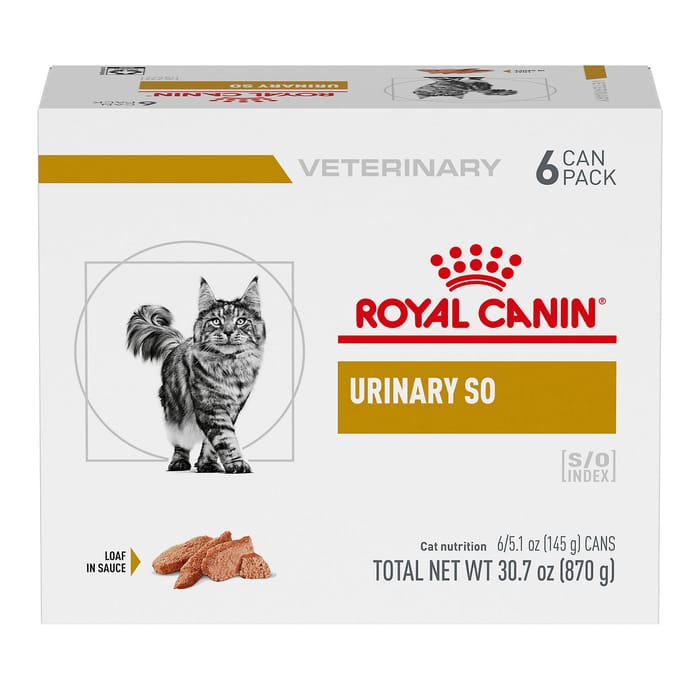 Royal Canin Veterinary Diet Feline Urinary SO Loaf in Sauce Wet Cat Food - 5.1 oz Cans - Case of 6 product detail number 1.0