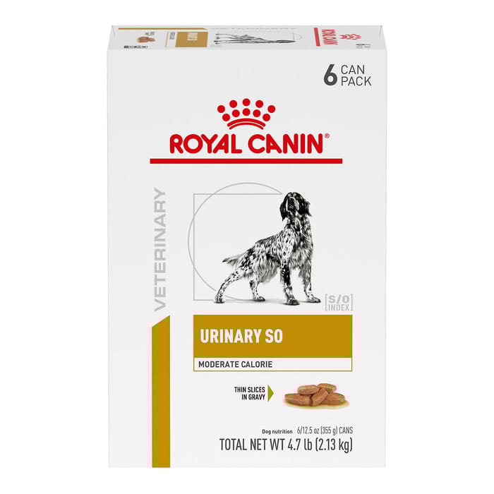 Royal Canin Veterinary Diet Canine Urinary SO Moderate Calorie Thin Slices in Gravy Wet Dog Food - 12.5 oz Cans - Pack of 6 product detail number 1.0