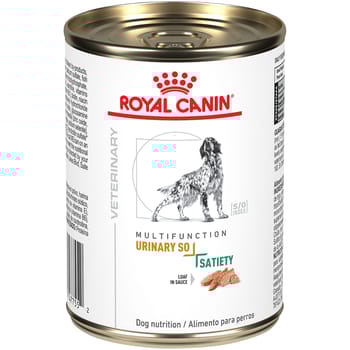 Royal Canin Veterinary Diet Adult Canine Multifunction Urinary SO + Satiety Loaf in Sauce Canned Wet Dog Food - 13.5 oz - Case of 24-product-tile