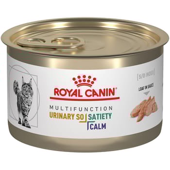 Royal Canin Veterinary Diet Adult Feline Multifunction Urinary SO + Satiety + Calm Loaf in Sauce Canned Wet Cat Food - 5.1 oz Can - Case of 24-product-tile