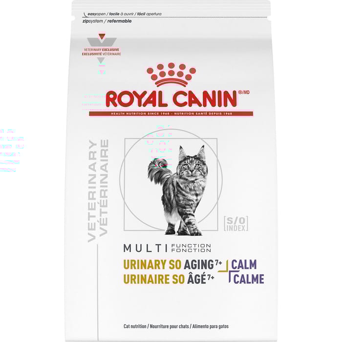 Royal Canin Veterinary Diet Adult Feline Multifunction Urinary SO Aging 7+ and Calm Dry Cat Food - 6.6 lb bag product detail number 1.0