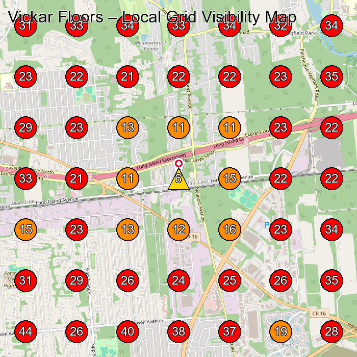 Vickar Floors GeoGrid visibility map for Garage Builder in None