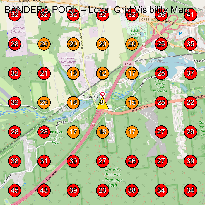 BANDERA POOL GeoGrid visibility map for Swimming Pool Contractor in None