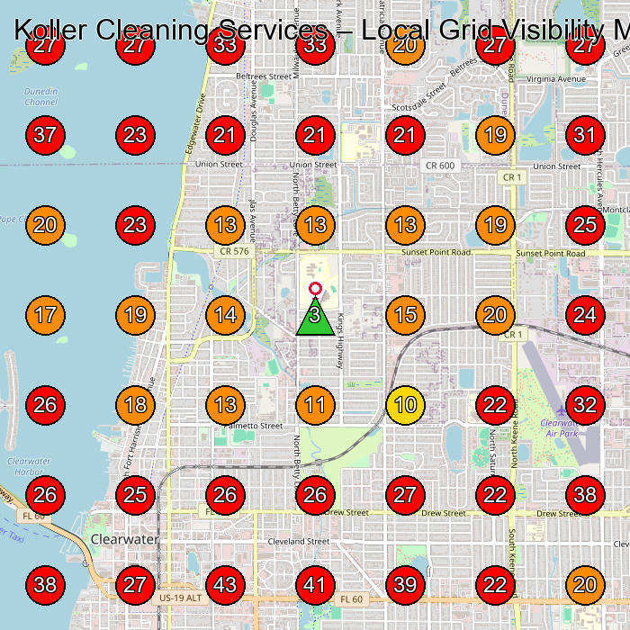 Koller Cleaning Services GeoGrid visibility map for House Cleaning Service in None