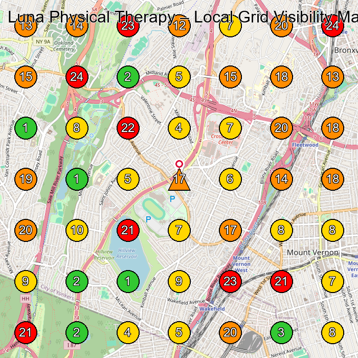 Luna Physical Therapy Physical Therapist GeoGrid ranking map for None