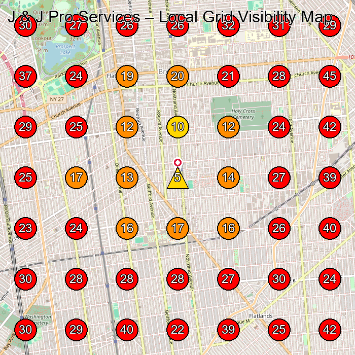J & J Pro Services GeoGrid visibility map for House Cleaning Service in None