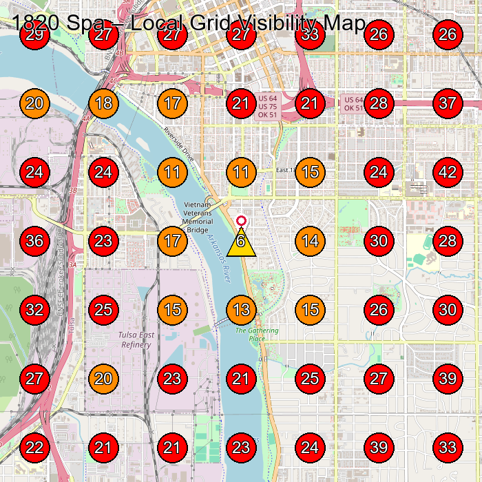 1820 Spa GeoGrid visibility map for Spa in None