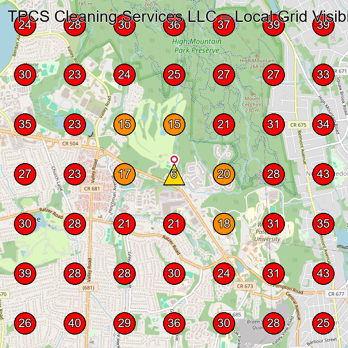 TPCS Cleaning Services LLC GeoGrid visibility map for House Cleaning Service in None