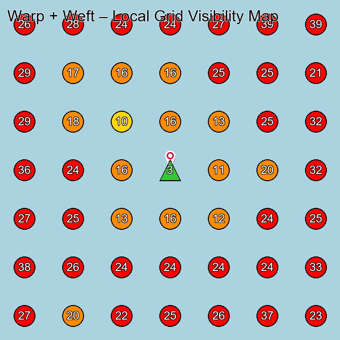 Warp + Weft GeoGrid visibility map for Clothing Store in None