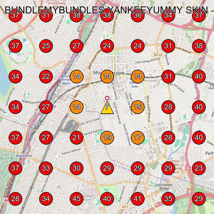 BUNDLEMYBUNDLES YANKEEYUMMY SKIN GeoGrid visibility map for Skin Care Clinic in Mt Vernon
