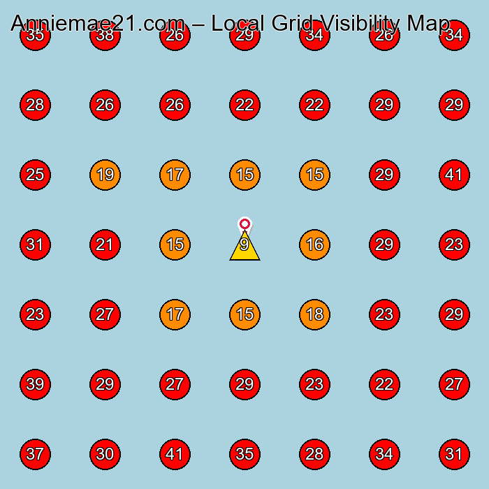 Anniemae21.com GeoGrid visibility map for Women'S Clothing Store in None