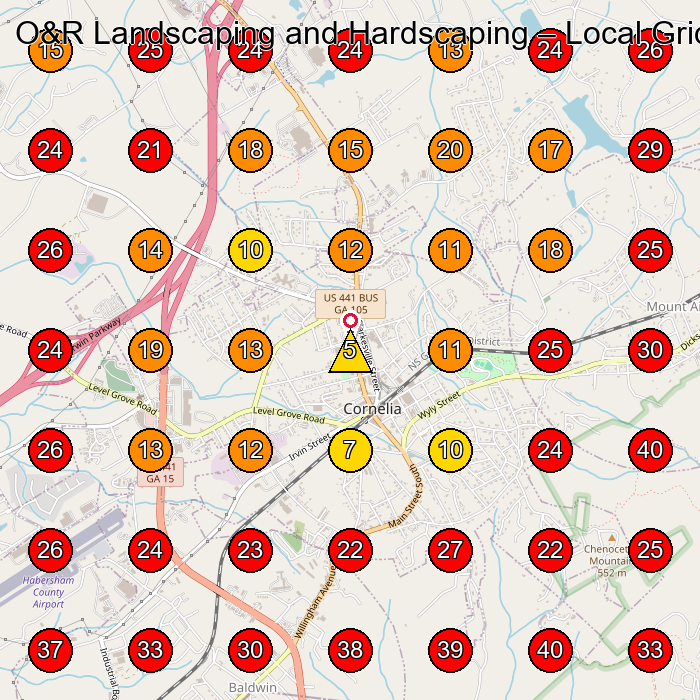 O&R Landscaping and Hardscaping GeoGrid visibility map for Property Maintenance in None