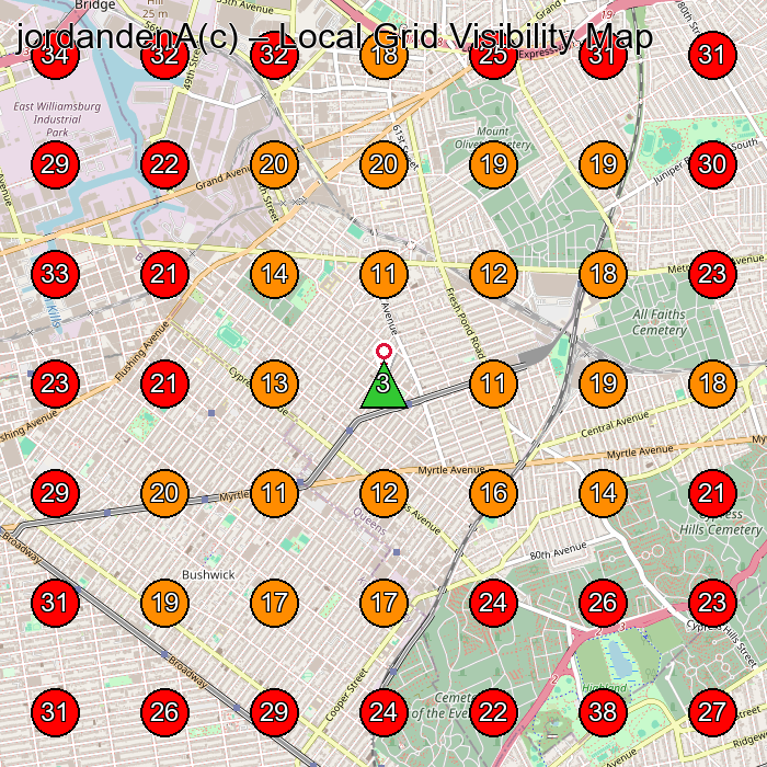 jordandenA(c) GeoGrid visibility map for Clothing Store in Ridgewood