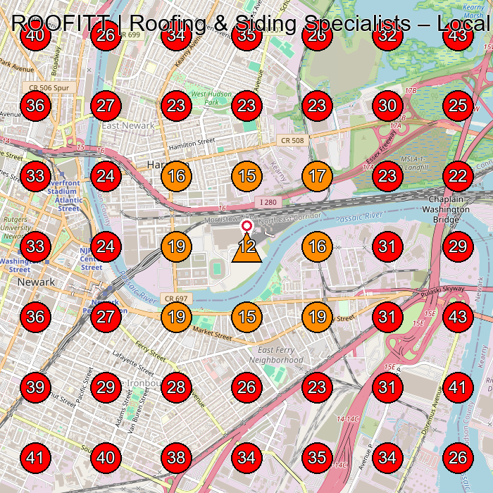 ROOFITT | Roofing & Siding Specialists GeoGrid visibility map for Roofing Contractor in None