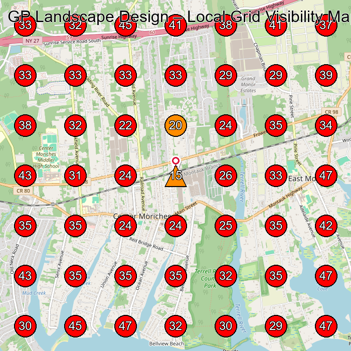 GP Landscape Design GeoGrid visibility map for Landscape Designer in None