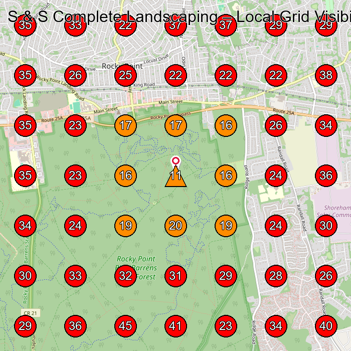 S & S Complete Landscaping GeoGrid visibility map for Landscaper in Rocky Point
