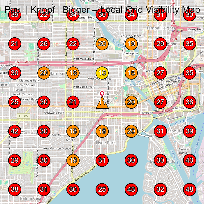 Paul | Knopf | Bigger GeoGrid visibility map for House Cleaning Service in None