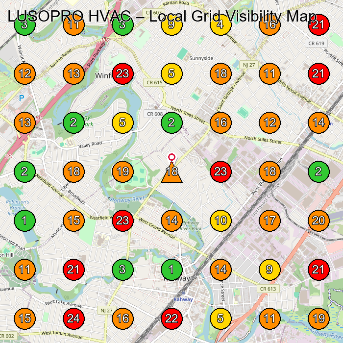 LUSOPRO HVAC Hvac Contractor GeoGrid ranking map for None