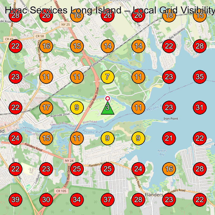 Hvac Services Long Island GeoGrid visibility map for Hvac Contractor in None