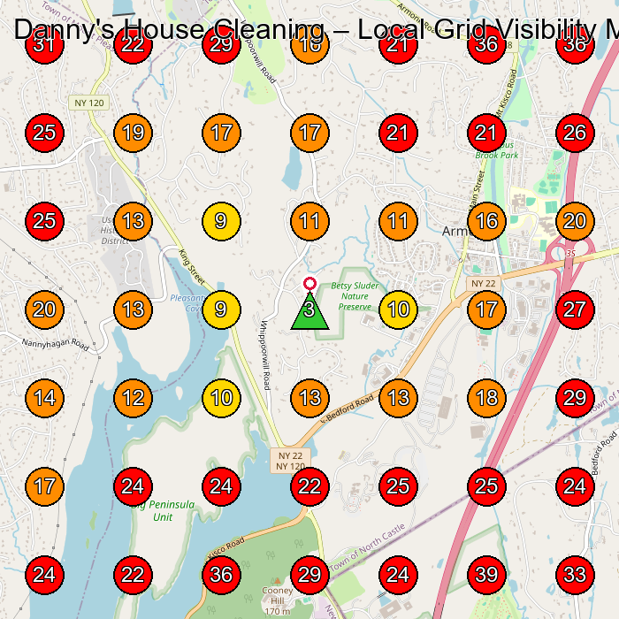 Danny's House Cleaning GeoGrid visibility map for House Cleaning Service in None