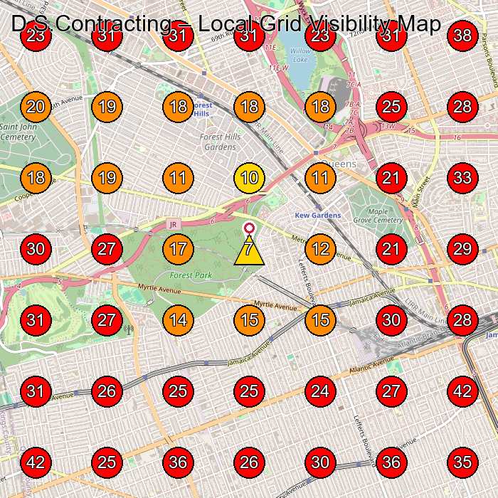 D.S.Contracting GeoGrid visibility map for Electrician in Flushing