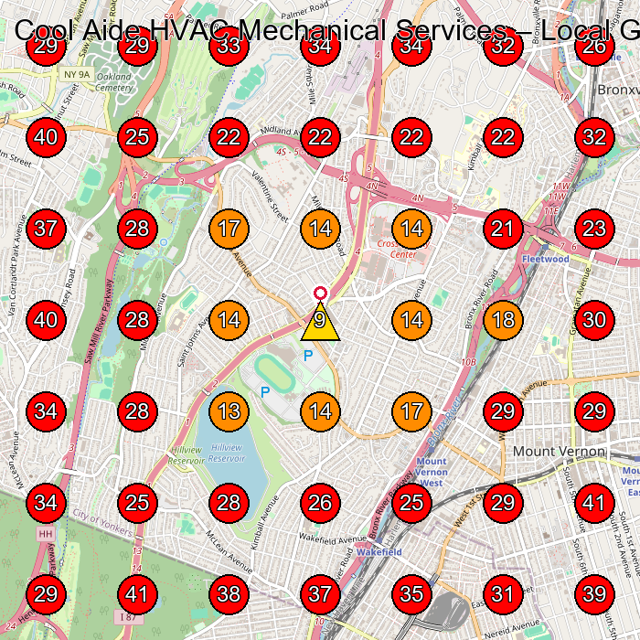Cool Aide HVAC Mechanical Services GeoGrid visibility map for Hvac Contractor in None