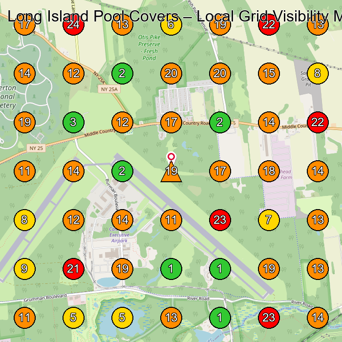 Long Island Pool Covers Swimming Pool Contractor GeoGrid ranking map for None