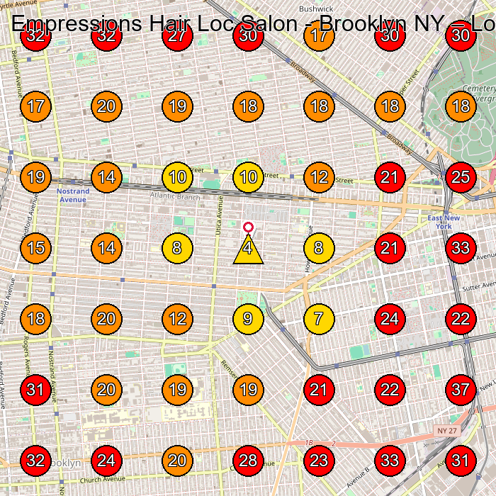 Empressions Hair Loc Salon - Brooklyn NY GeoGrid visibility map for Hair Salon in Brooklyn
