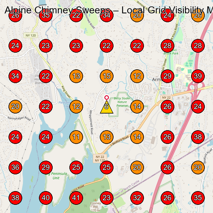 Alpine Chimney Sweeps GeoGrid visibility map for Gardener in None