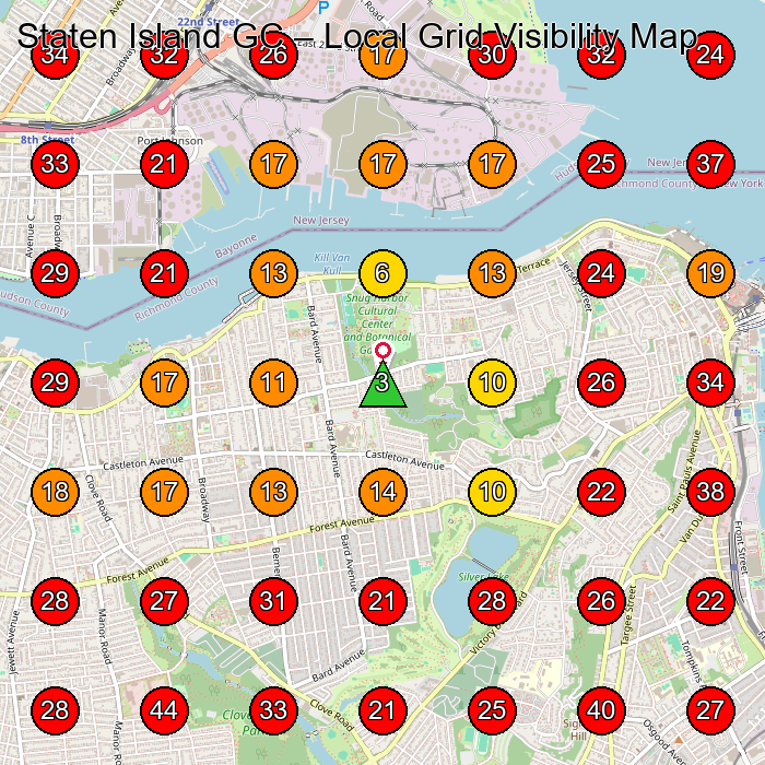 Staten Island GC GeoGrid visibility map for General Contractor in Staten Island