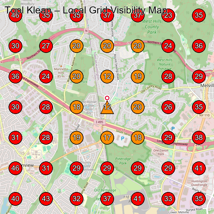 Tool Klean GeoGrid visibility map for Manufacturer in Old Bethpage